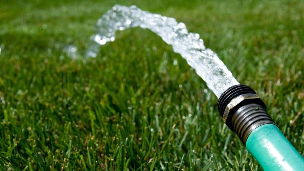 garden hose left running